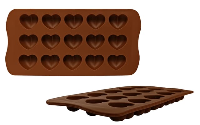 GT-S-204 Силіконова форма для шоколаду, сердечка GUSTO, 21х10,5х1,5см
