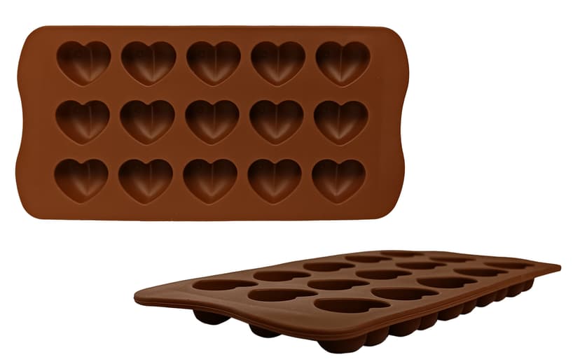 GT-S-204 Силіконова форма для шоколаду, сердечка GUSTO, 21х10,5х1,5см