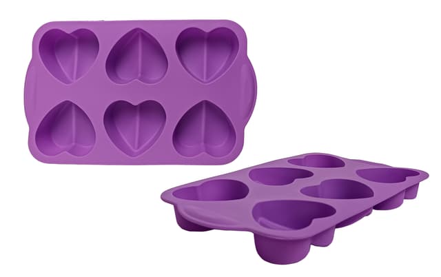 GT-S-205 Силіконова форма серця на 6шт GUSTO, 26х16х3см