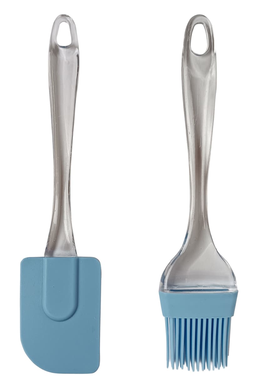 GT-S-102 Набір лопатка+пензлик GUSTO блакитний, силікон