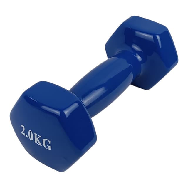 Гантелі для фітнесу XT вінілові цільні 2,0 кг синя 1шт. (X-TREME)