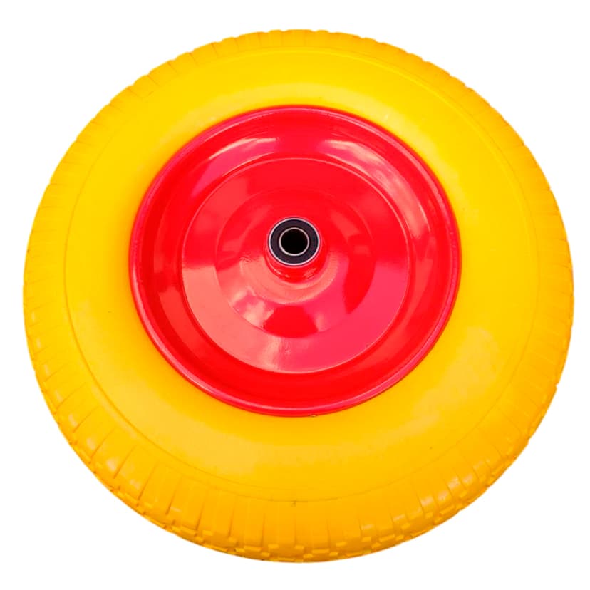 Колесо до тачки - PU 16"x4.00"-8" для WB6405 (BUDFIX) карбоновий підшипник