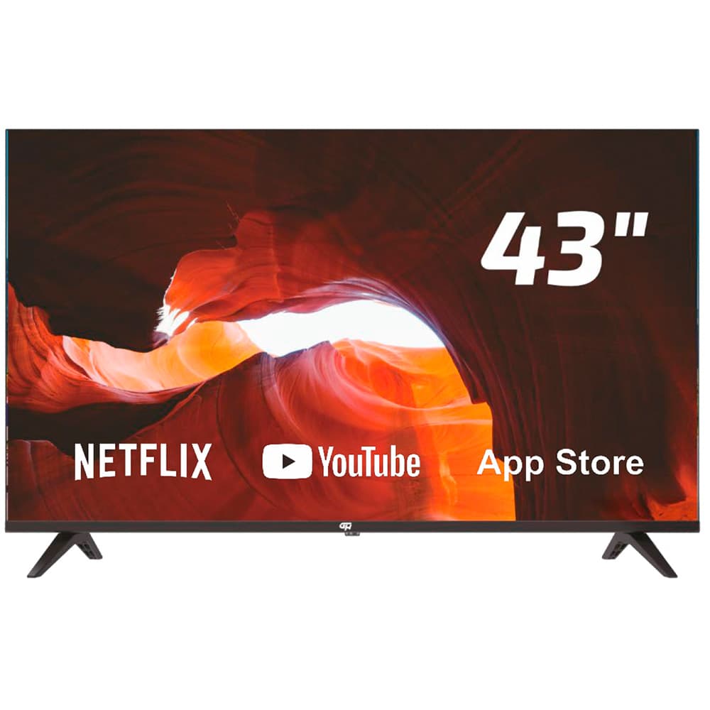 Телевізор 43, AOSP Android 14 - 43GHU-750AV, DDR 1.5G, Flash 8G, Voice RC, Frameless, SMART UHD (GH)