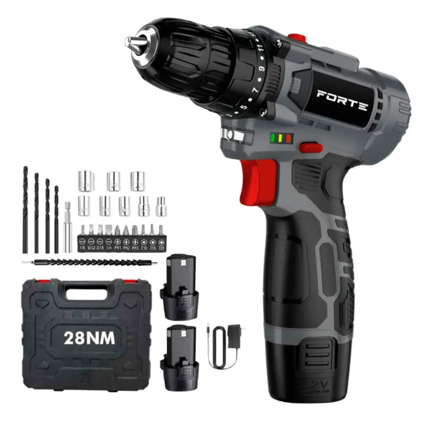 Дриль-шурупокрут (акум) - CD-12BC (12В, 1,5А) (FORTE)