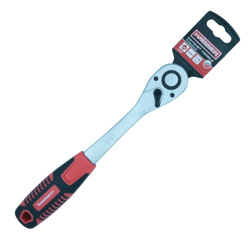 (70260) Ручка-тріскачка 1/2" 90 зубців з підвіскою HAISSER