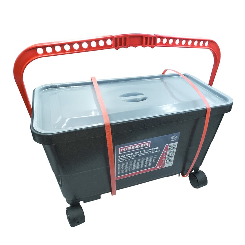 (37439) Комплект CLASSIC, відро 24л., 2 рол., сітка, терки 120х260 губка, гума HAISSER