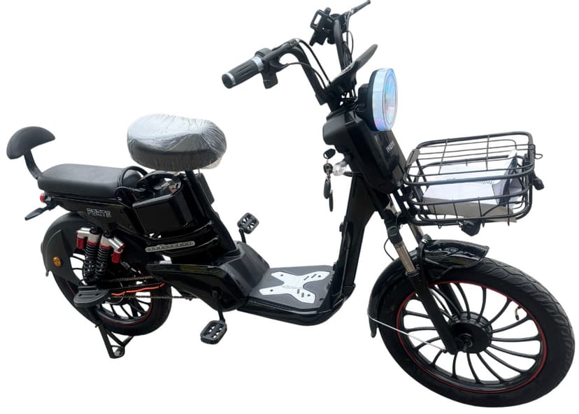 Велоскутер акумуляторний UNO, чорний (+Акумулятор 12V15A/12А 4шт)