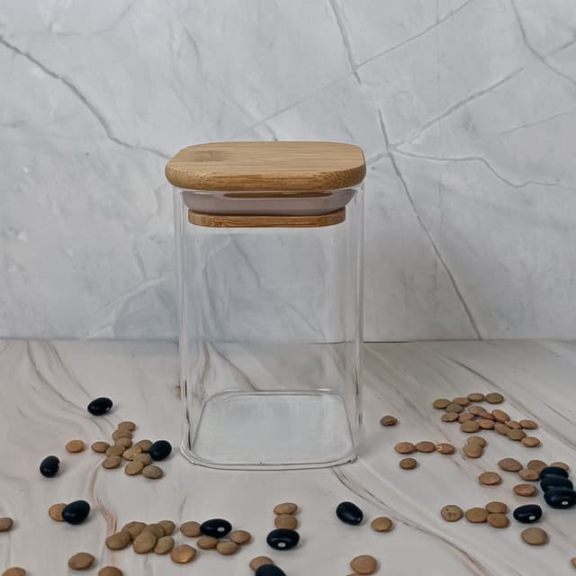 VT-9020 Ємність скляна для спецій з дерев'яною кришкою Vittora, 200мл
