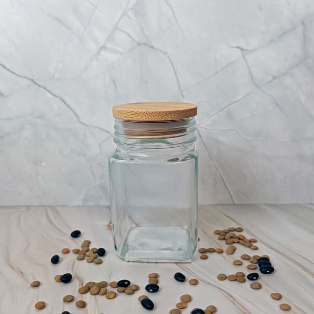 VT-9022 Ємність скляна для спецій з дерев'яною кришкою Vittora, 220мл