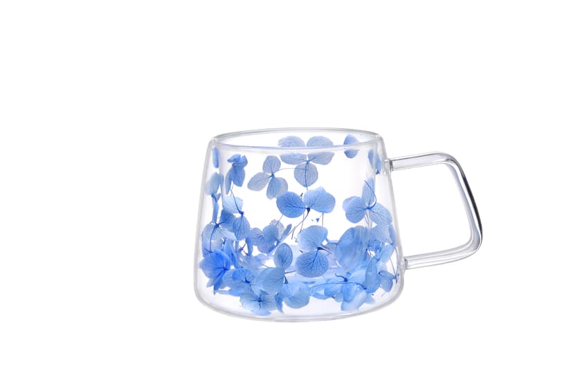 VT-5311-200 Набір чашок Квіткова блакить з подвійним дном VITTORA, 2шт, 200мл