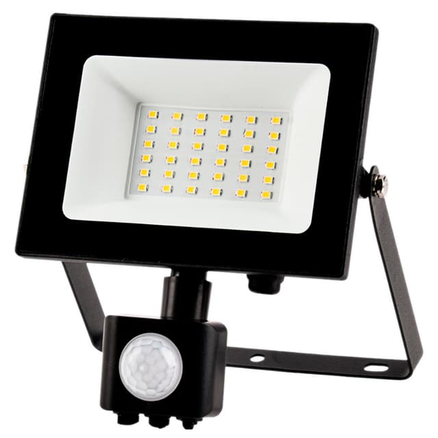 Прожектор 2.0 - FLS-64K-30W-30LED (IP65, 146x161x51 мм,датчик руху) (WORK'S)