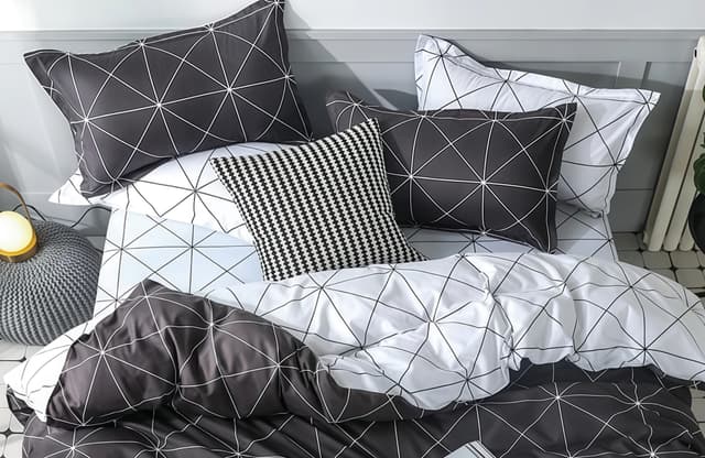 VS-BS1.5-101 Комплект постільної білизни Орнамент, півтораспальний VERSAILLES, Сатин