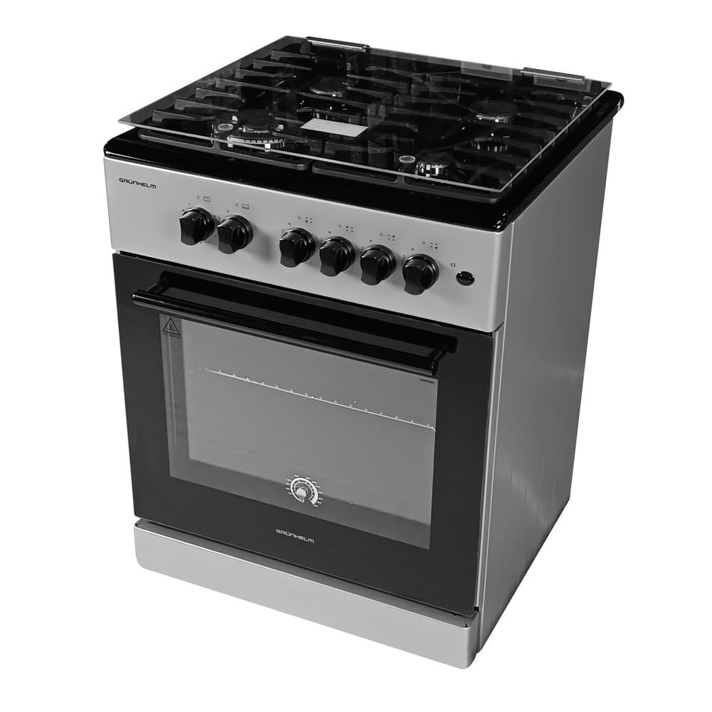 Плита газова 60см - G4FG66124GB, сіро-чорна (GRUNHELM)