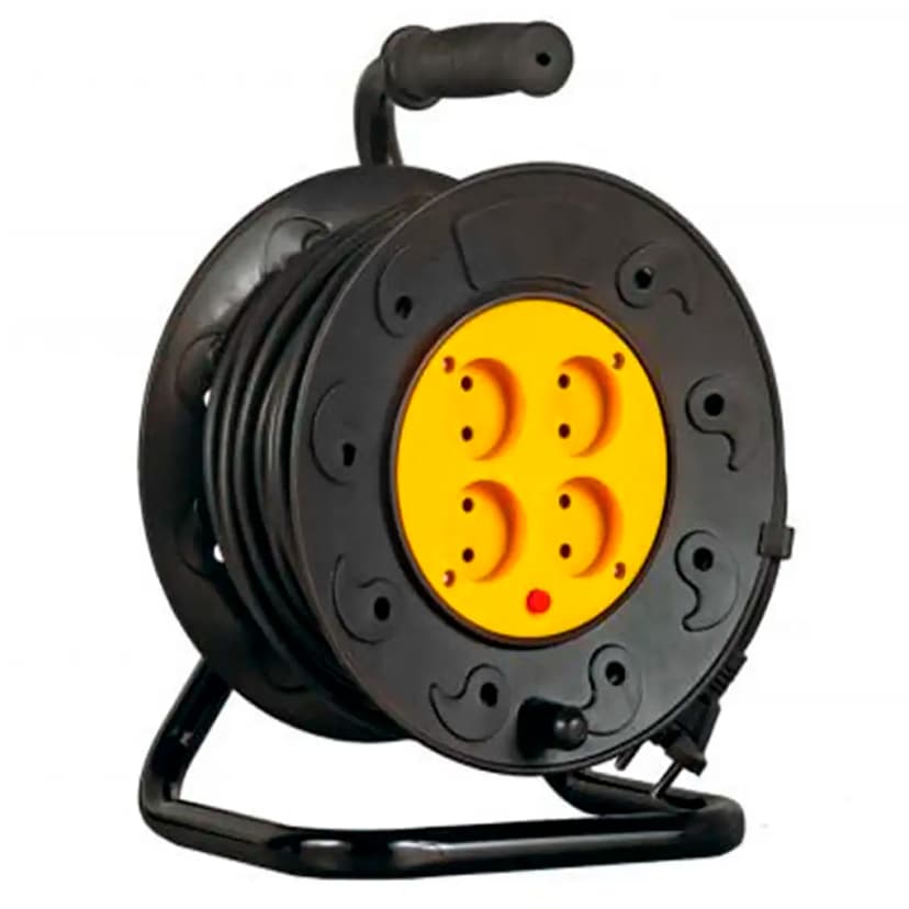 Подовжувач на котушці з т/з 40м 2х1,5мм² помаранчевий 16А 3680Вт FORTE