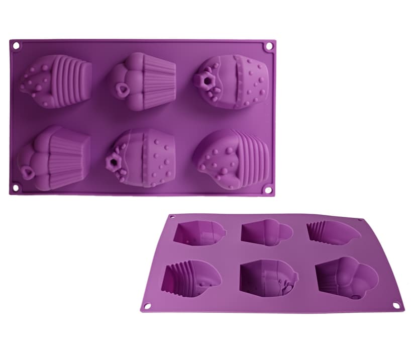 GT-S-215 Силіконова форма для кексів, Тістечка на 6шт GUSTO, 27х17х3см