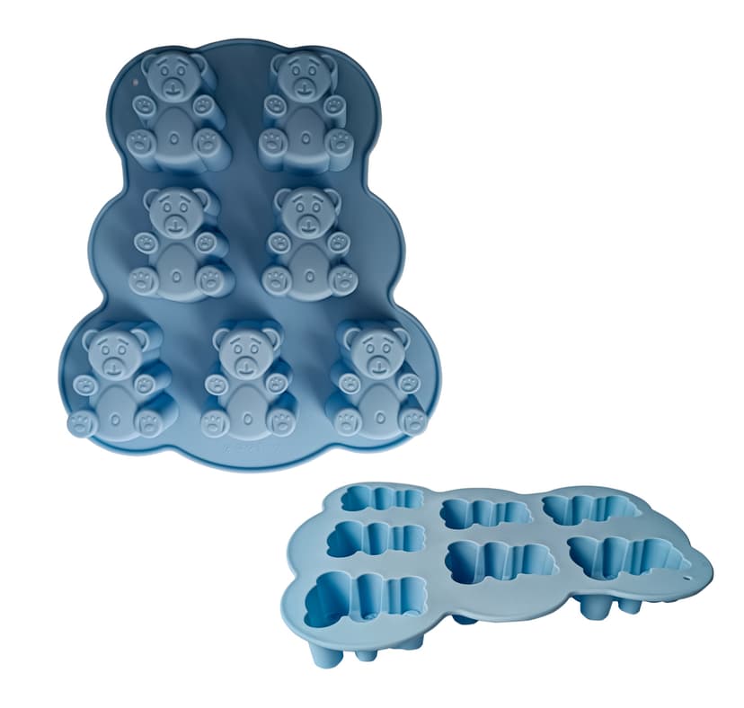 GT-S-216 Силіконова форма для кексів, Ведмедики на 7шт GUSTO, 26х19.5х2см