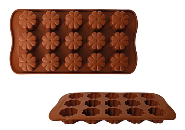 GT-S-218 Силіконова форма для шоколаду, Квіточки GUSTO, 21х11х1,5см