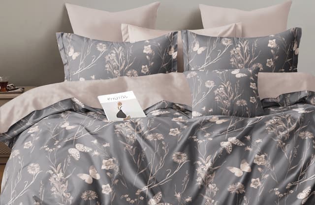 VS-BS1.5-103 Комплект постільної білизни Метелик, півтораспальний VERSAILLES, Сатин