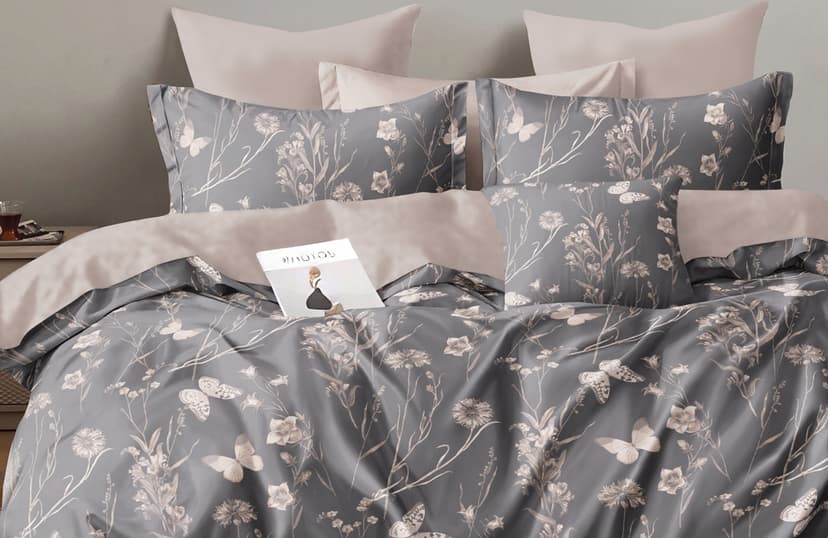 VS-BS2.0-103 Комплект постільної білизни Метелик, двоспальний VERSAILLES, Сатин