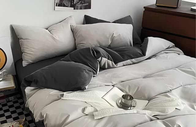 VS-BS2.5-205 Комплект постільної білизни Сіро-Графітовий, євро VERSAILLES, Сатин