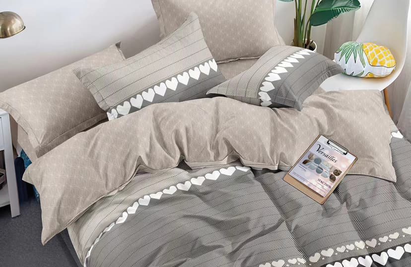 VS-BM1.5-102 Комплект постільної білизни Сердечне тепло, півтораспальний VERSAILLES, Мікрофібра