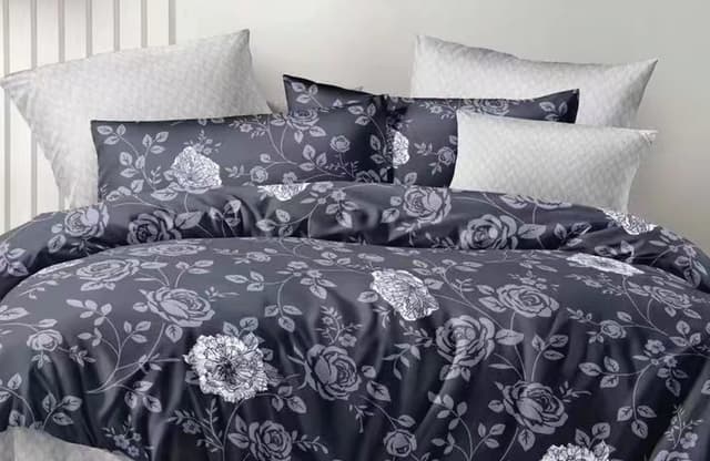 VS-BM2.0-108 Комплект постільної білизни Квітка в ночі, двоспальний VERSAILLES, Мікрофібра