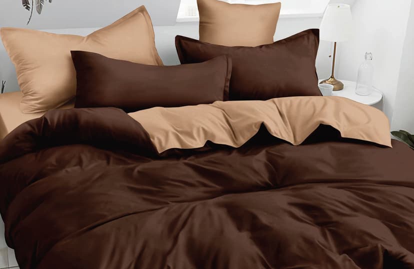 VS-BM1.5-203 Комплект постільної білизни Коричнево-пісочний, півтораспальний VERSAILLES, Мікрофібра