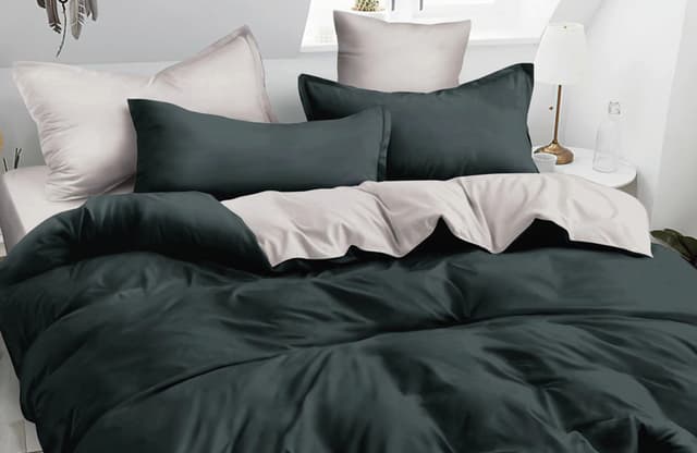 VS-BM2.5-208 Комплект постільної білизни Графітово-сірий, євро VERSAILLES, Мікрофібра