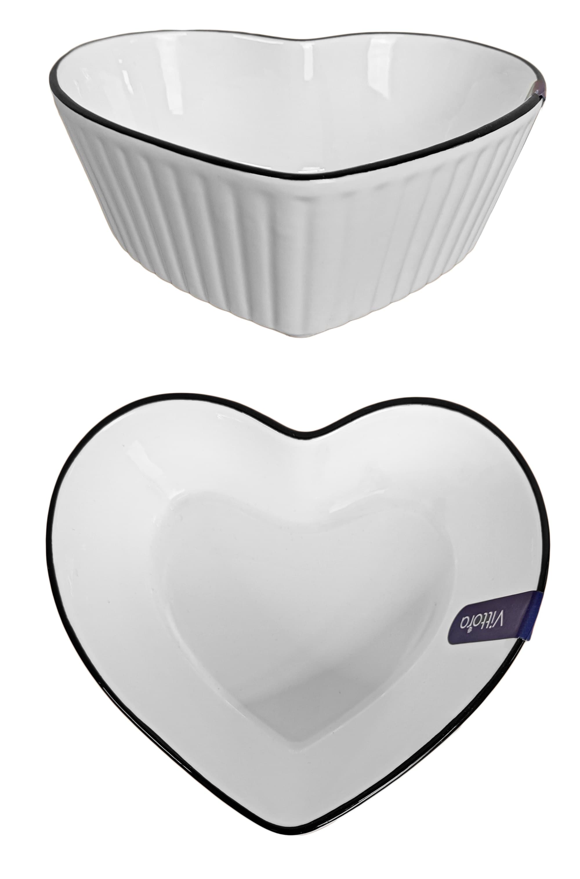 VT-P-2178VA Салатник у формі серця Вавилон Vittora, 178мм — фото 1