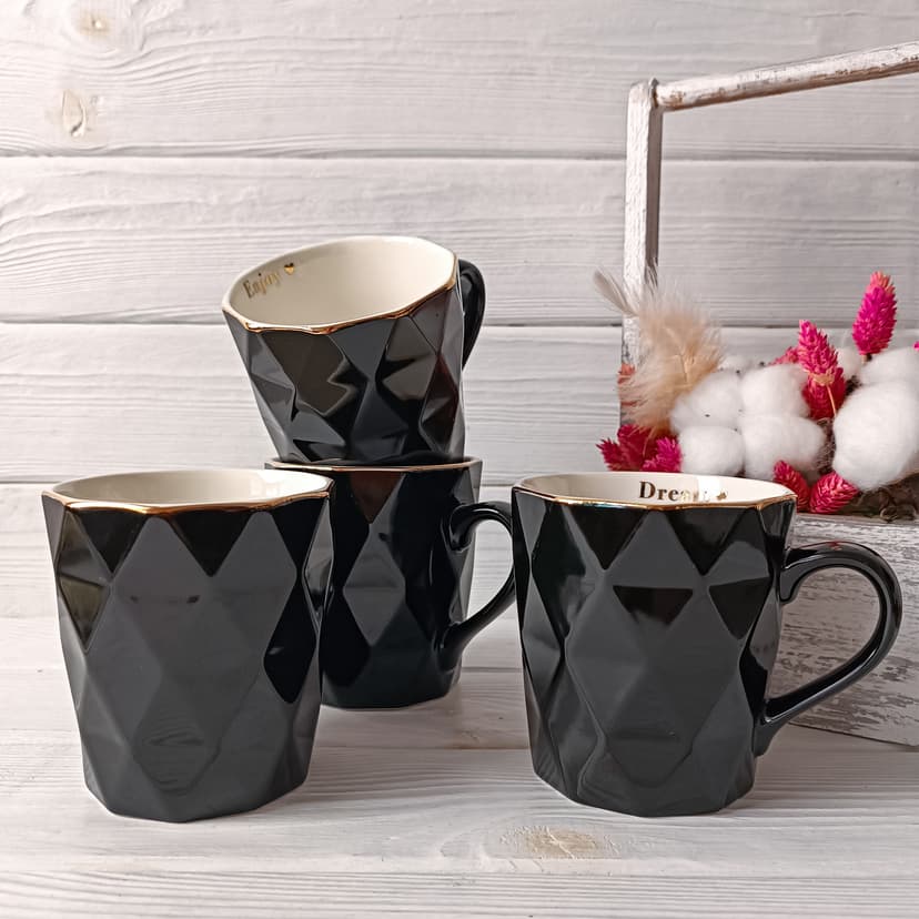 VT-C-312330 Чашка Крижана чорна Vittora, 330мл