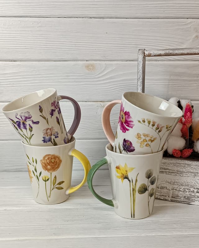 VT-C-317350 Чашка Квітковий вальс Vittora, 350 мл