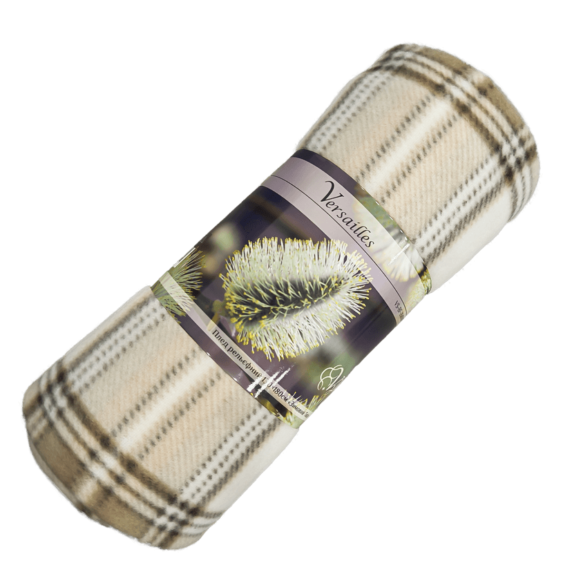 VS-BF-2600BS Плед рельєфний флісовий 130x180см "Зимовий Твід" (VERSAILLES)