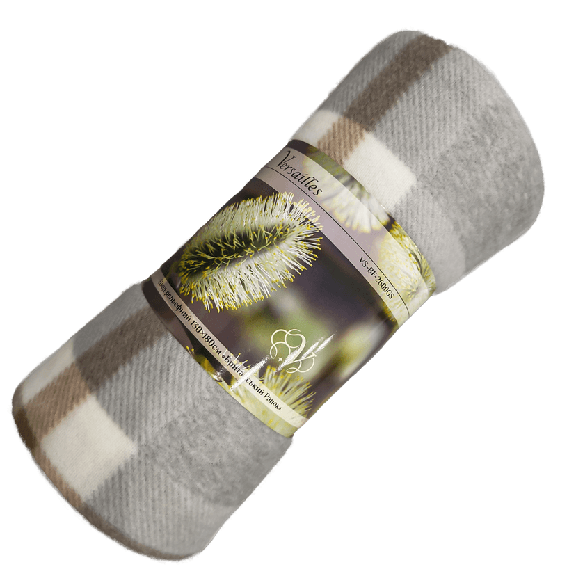 VS-BF-2600GS Плед рельєфний флісовий 130x180см "Британський Ранок" (VERSAILLES)