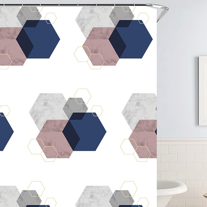 WK-10023 Шторка для ванної Соти WERK, Поліестер 180x180 (без кілець)