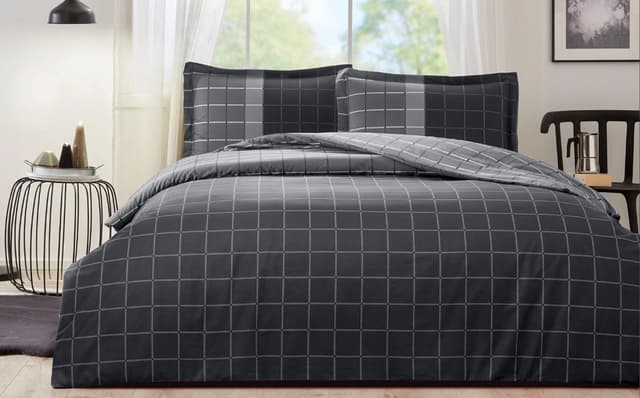 Комплект постільної білизни FITTED KING SIYAH NERA, євро на резинці (2 наволочки), OZDILEK