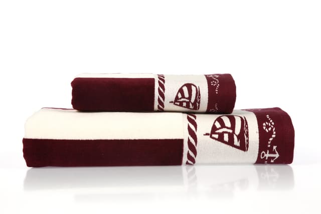 Рушник PUSULA бордо 50х90см, 100% бавовна, OZDILEK