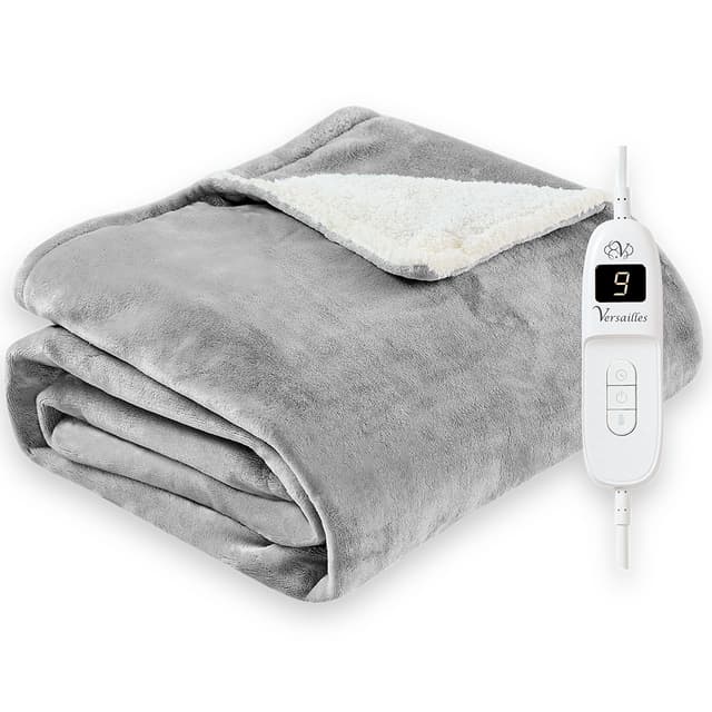 VS-BE-1909Gr Електроплед максі 160х120см сірий VERSAILLES