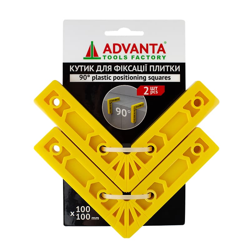 (351000) Кутик для фіксації плитки 100х100 мм, 90° (2шт) АДВАНТА