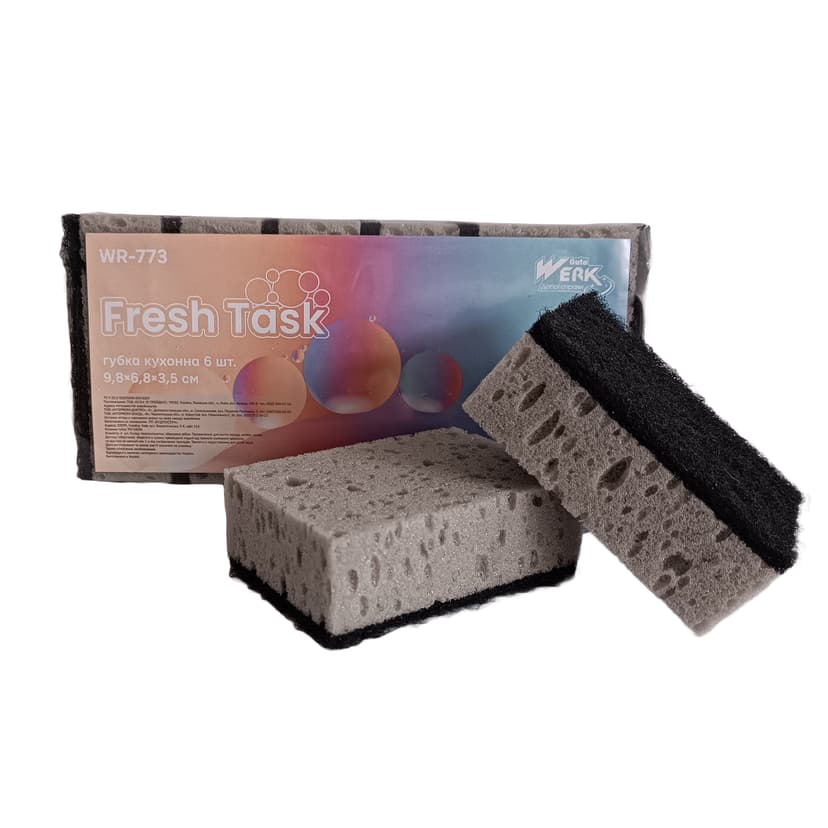 Губка кухонна Fresh Task  6 шт (WERK), 9.8х6.8х3.5 см