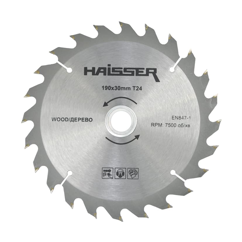 Диск пильний по дереву - 190х30 24 зуб. (HAISSER)
