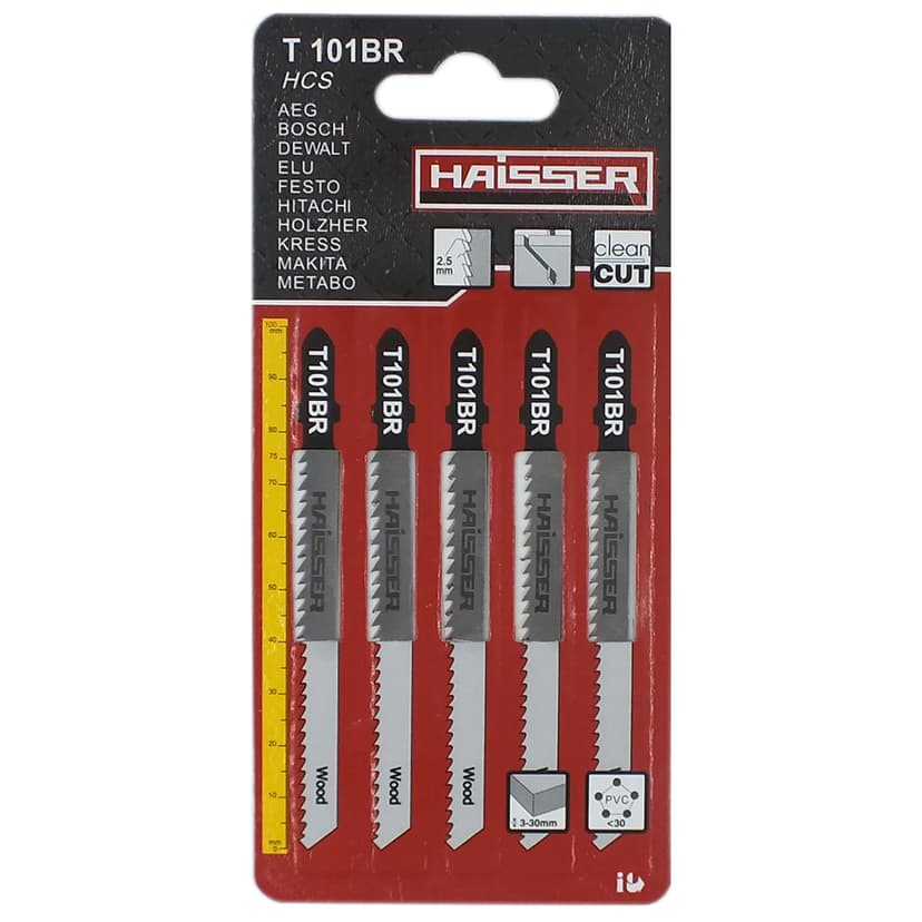 Пильні полотна - T101BR, 75мм, н-р 5шт (HAISSER)