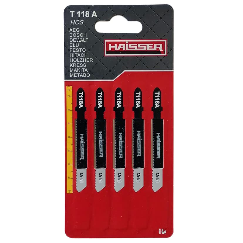 Пильні полотна - T118A, 50мм, н-р 5шт (HAISSER)