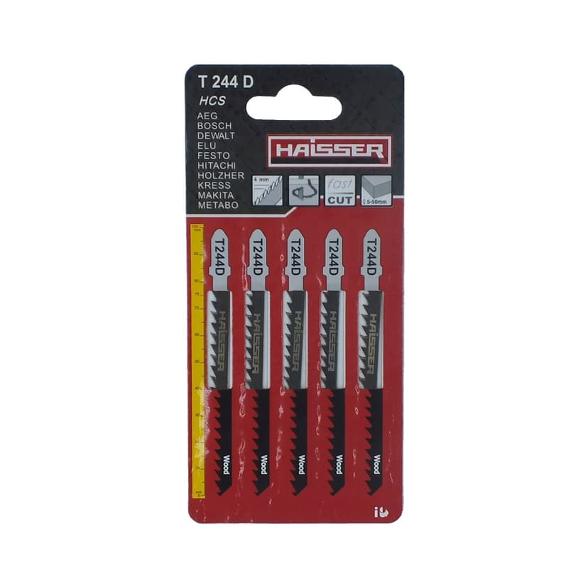 Пильні полотна - T244D, 75мм, н-р 5шт (HAISSER)
