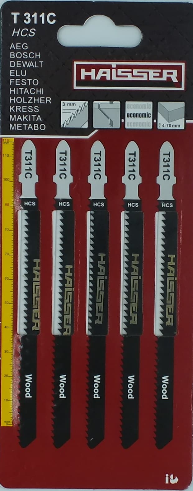 Пильні полотна - T311С, 126мм, н-р 5шт (HAISSER)