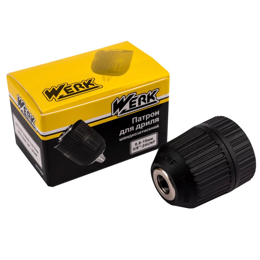 Патрон для дриля швидкозатискний - 3/8''-24UNF, 0.8-10мм (WERK)