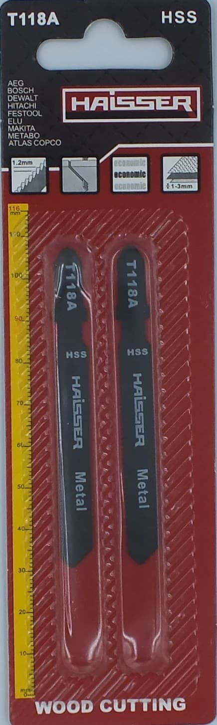 Пильні полотна - T118A, 50мм, н-р 2шт (HAISSER)