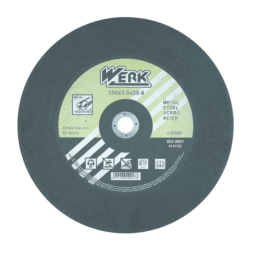 Круг відрізний по металу - 350х3,5х25,4мм (WERK)