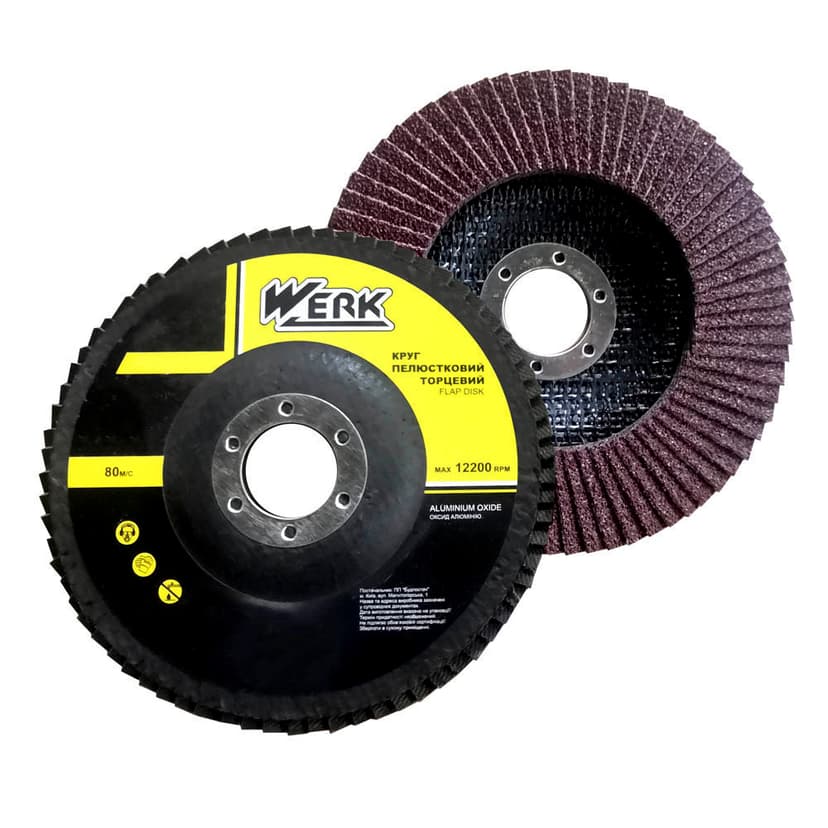 Круг пелюстковий конічний - 125х22,2 P100, Т29 (WERK)