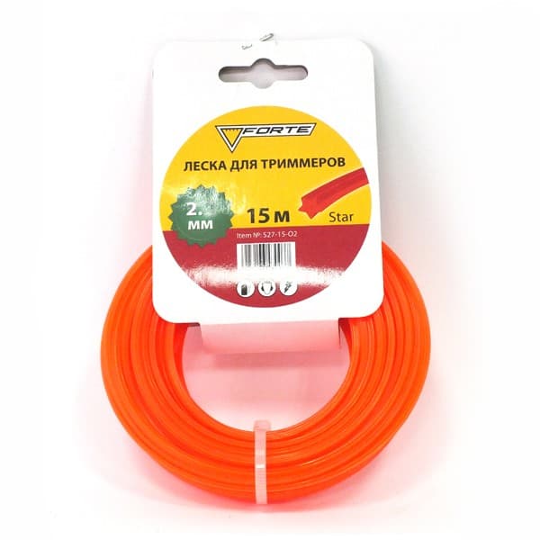 Ліска для мотокос ЗІРКА - 2.0ммx15м (FORTE)