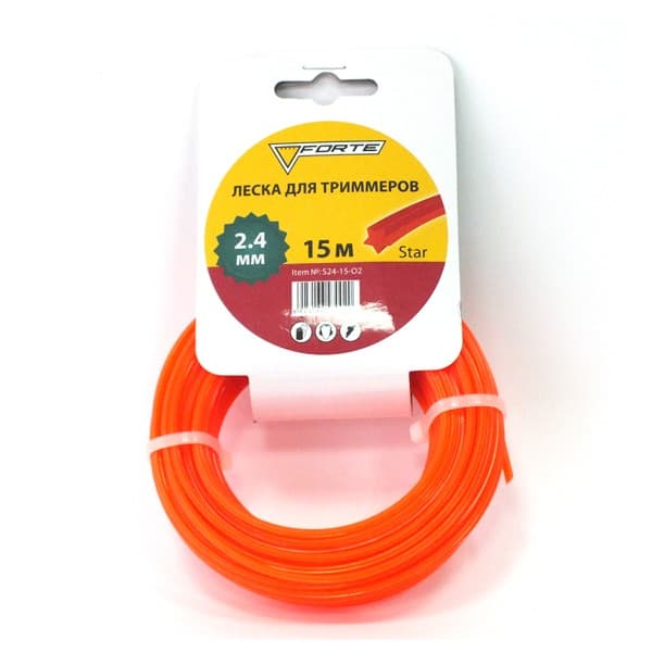 Ліска для мотокос ЗІРКА - 2.4ммx15м (FORTE)